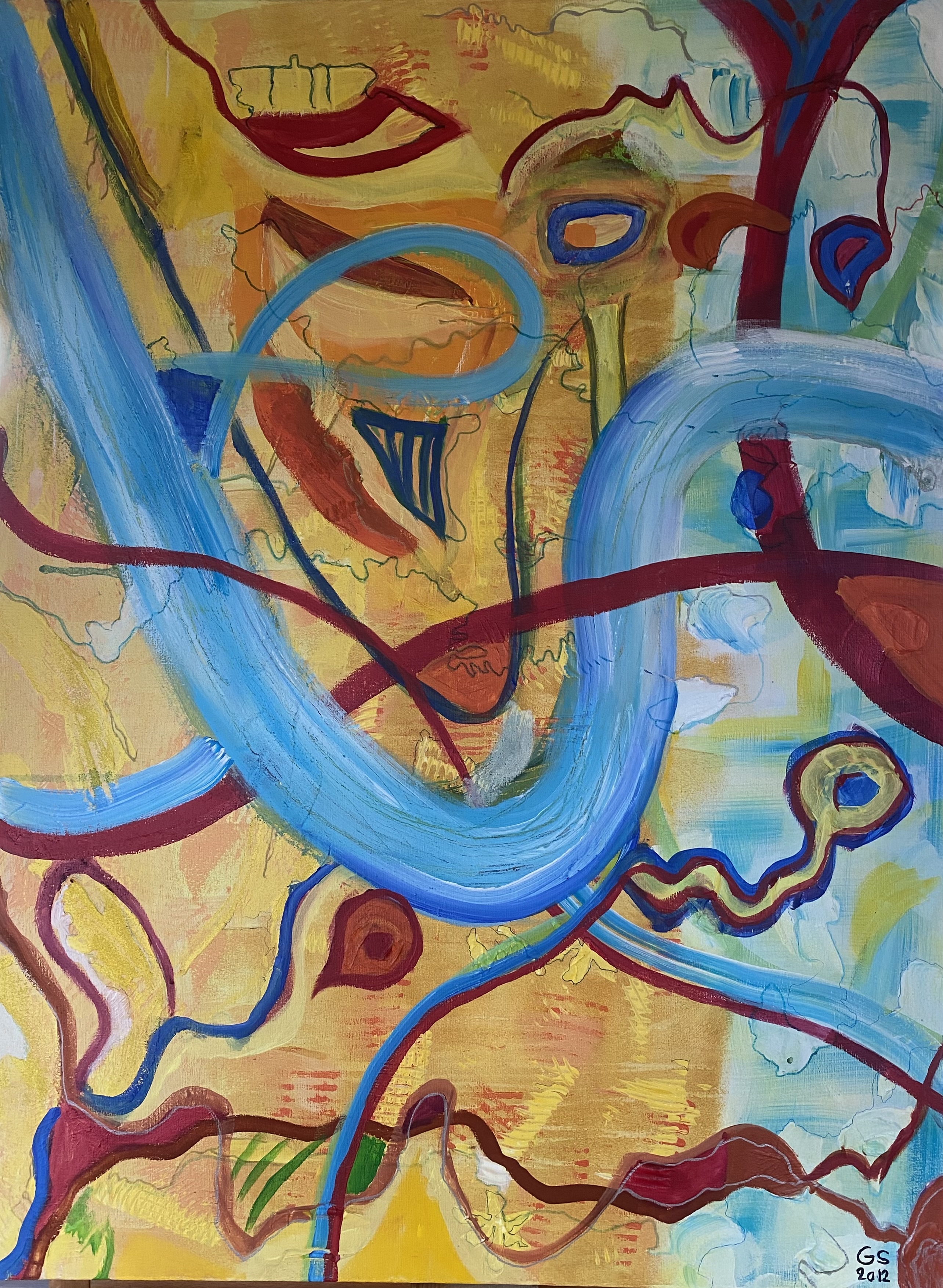 schilderij moderne kunst, olieverf, Gre Braaksma, kunst,